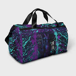 Сумки спортивные Призрачный самурай - неоновый арт, цвет: 3D-принт