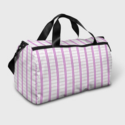 Сумки спортивные Color white cage pink line, цвет: 3D-принт