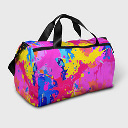 Сумки спортивные Яркие пятна акриловой краски на стене, цвет: 3D-принт
