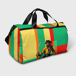 Сумки спортивные Пират поп-арт, цвет: 3D-принт