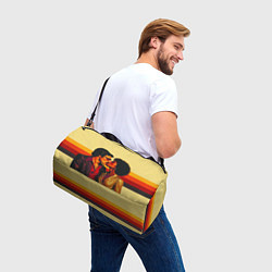 Сумки спортивные Диско поцелуй поп-арт 1970-е, цвет: 3D-принт — фото 2
