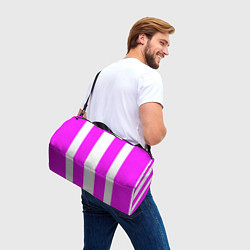 Сумки спортивные Color white and pink, цвет: 3D-принт — фото 2