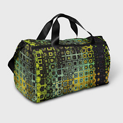Сумки спортивные Абстрактная зелено-черная текстура, цвет: 3D-принт