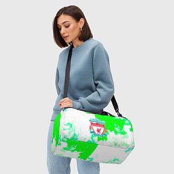 Сумки спортивные Ливерпуль зеленый огонь текстура, цвет: 3D-принт — фото 2