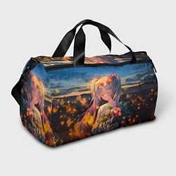 Сумки спортивные Фрирен с цветами, цвет: 3D-принт