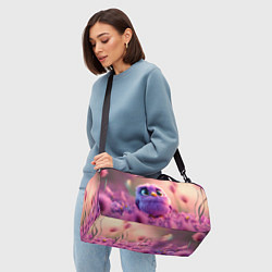 Сумки спортивные Фиолетовая птичка, цвет: 3D-принт — фото 2