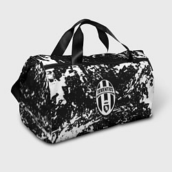 Сумки спортивные Ювентус белые штрихи красок, цвет: 3D-принт