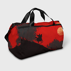 Сумки спортивные Лошадь скачет на красном фоне, цвет: 3D-принт