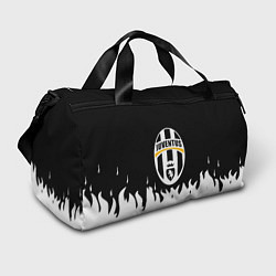 Сумки спортивные Ювентус белый огонь текстура, цвет: 3D-принт