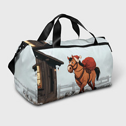 Спортивная сумка Лошадка везет новогодние подарки