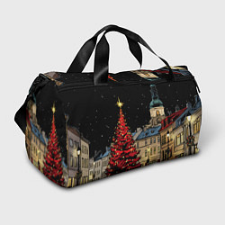 Спортивная сумка Красная новогодняя елка