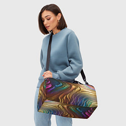 Сумки спортивные Сморщенные складочки жидкости, цвет: 3D-принт — фото 2