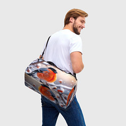 Сумки спортивные Снегирь на зимней ветке, цвет: 3D-принт — фото 2