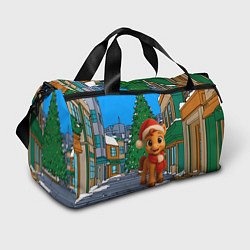 Сумки спортивные Новогодняя лошадка и елка, цвет: 3D-принт