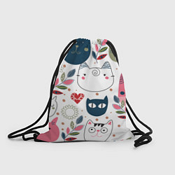 Рюкзак-мешок Funny cats, цвет: 3D-принт