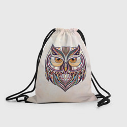 Рюкзак-мешок Расписная голова совы, цвет: 3D-принт