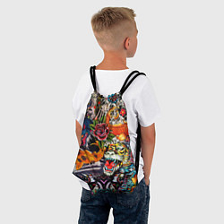 Рюкзак-мешок Dsquared tatoo, цвет: 3D-принт — фото 2