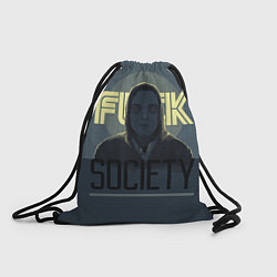 Рюкзак-мешок Fuck Society, цвет: 3D-принт
