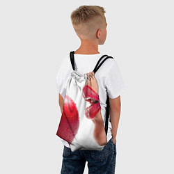 Рюкзак-мешок Яблоко и губы, цвет: 3D-принт — фото 2