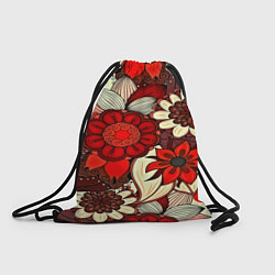 Рюкзак-мешок Цветочный узор, цвет: 3D-принт