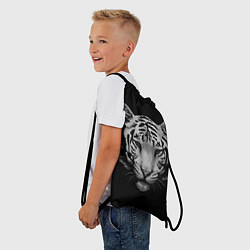 Рюкзак-мешок Серый тигр, цвет: 3D-принт — фото 2