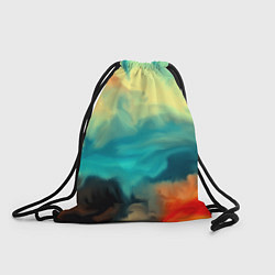 Рюкзак-мешок Разноцветная акварель, цвет: 3D-принт