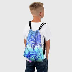 Рюкзак-мешок Неоновые пальмы, цвет: 3D-принт — фото 2