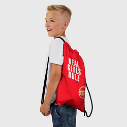 Рюкзак-мешок Девчонки рулят красный, цвет: 3D-принт — фото 2