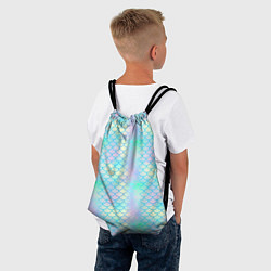 Рюкзак-мешок Голубая чешуя, цвет: 3D-принт — фото 2