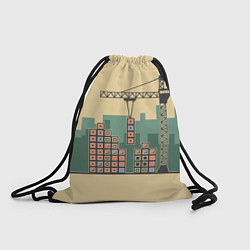 Рюкзак-мешок Стройка, цвет: 3D-принт