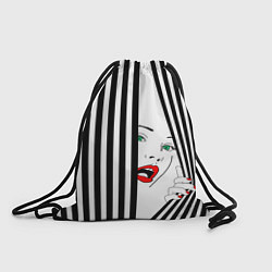 Рюкзак-мешок Pop art girl, цвет: 3D-принт
