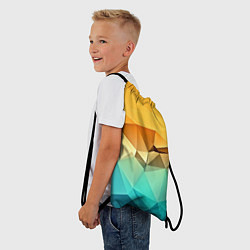 Рюкзак-мешок Битва геометрий, цвет: 3D-принт — фото 2