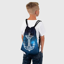 Рюкзак-мешок Символ якоря, цвет: 3D-принт — фото 2
