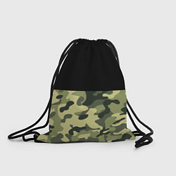 Рюкзак-мешок Камуфляж: черный/хаки, цвет: 3D-принт