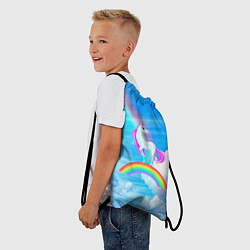 Рюкзак-мешок Единорог, цвет: 3D-принт — фото 2