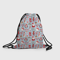 Рюкзак-мешок Рождественская Милота, цвет: 3D-принт