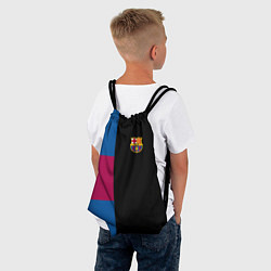 Рюкзак-мешок Barcelona FC: Black style, цвет: 3D-принт — фото 2