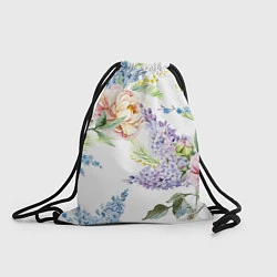 Рюкзак-мешок Сирень и Пионы, цвет: 3D-принт