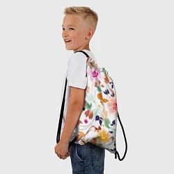 Рюкзак-мешок Нежные цветы, цвет: 3D-принт — фото 2