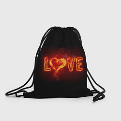 Рюкзак-мешок Love & Flame, цвет: 3D-принт