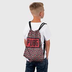 Рюкзак-мешок PUBG: Red Pattern, цвет: 3D-принт — фото 2