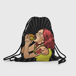 Рюкзак-мешок Face: Burger, цвет: 3D-принт
