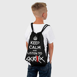 Рюкзак-мешок Keep Calm & Skrillex, цвет: 3D-принт — фото 2