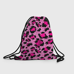 Рюкзак-мешок Розовый леопард, цвет: 3D-принт