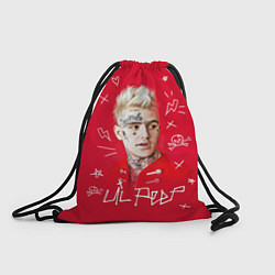 Рюкзак-мешок Lil Peep: Red Style, цвет: 3D-принт