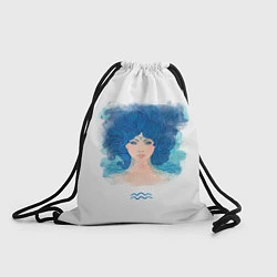 Рюкзак-мешок Девушка Водолей, цвет: 3D-принт