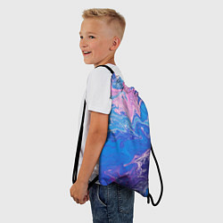 Рюкзак-мешок Tie-Dye Blue & Violet, цвет: 3D-принт — фото 2