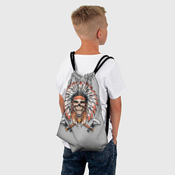 Рюкзак-мешок Indian Skull, цвет: 3D-принт — фото 2