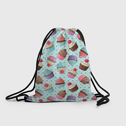 Рюкзак-мешок Милые кексики, цвет: 3D-принт