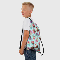 Рюкзак-мешок Милые кексики, цвет: 3D-принт — фото 2